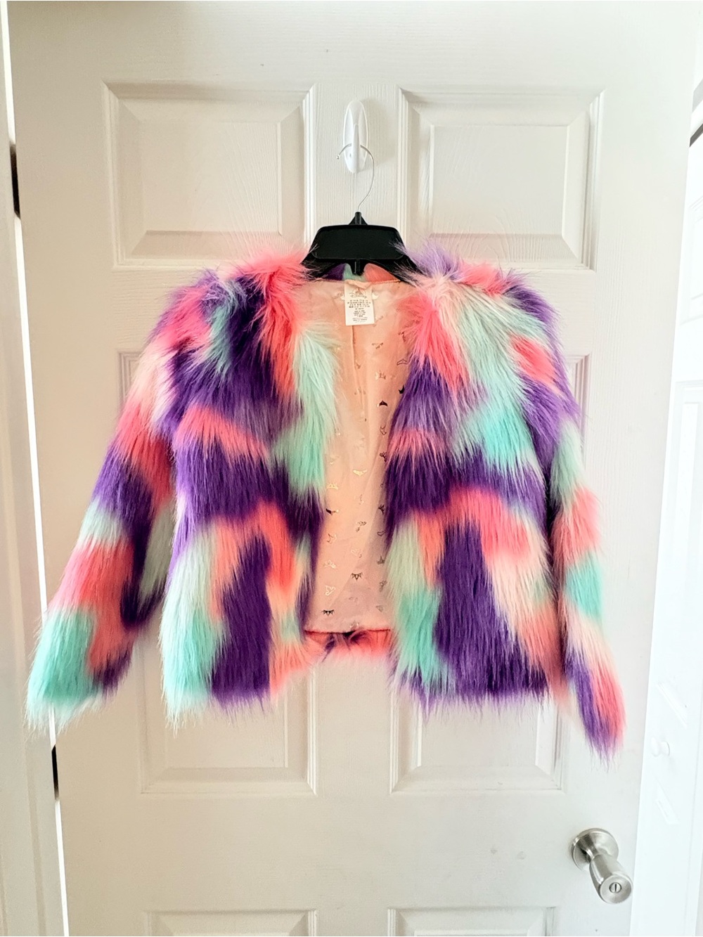 Girls Disney faux fur jacket size 7/8
